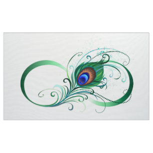 Ofinity Symbol med Peacock Feather Tyg