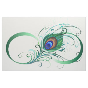Ofinity Symbol med Peacock Feather Tyg