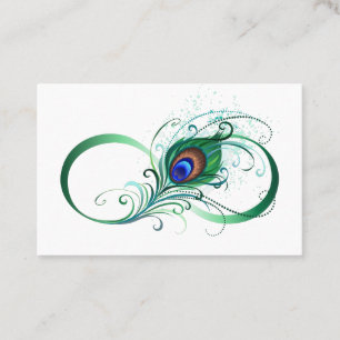 Ofinity Symbol med Peacock Feather Visitkort