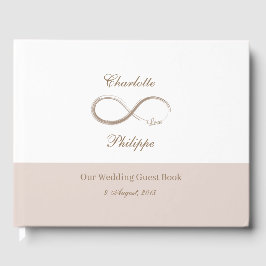 Ofinity Symbol Vit ros minimalist Bröllop Gästböcker