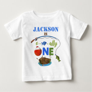 Ofish-ONE baby t-shirt O-fish-ally Big ONE-pojke