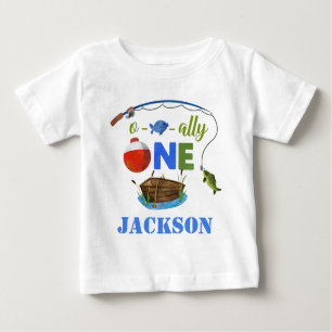 Ofish-ONE baby t-shirt O-fish-ally Big ONE-pojke