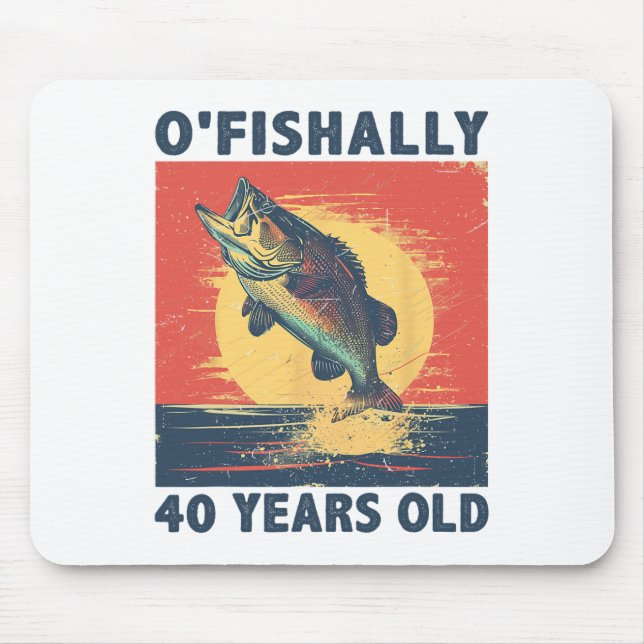 Ofishally 40 Years Old 1985 Fishing Fisherman 40th Musmatta (Framsidan)
