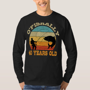 O'Fishally 40 Years Old Fishing Birthday Theme Par T Shirt