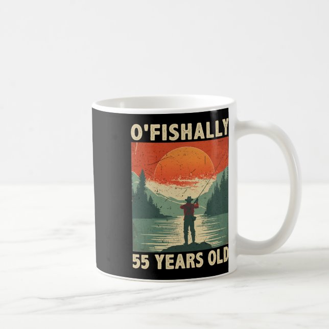 Ofishally 55 Years Old 1969 Fishing Fisherman 55th Kaffemugg (Höger)