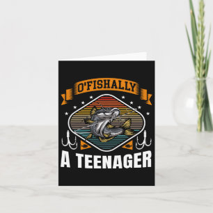 O'Fishally A Teenager 13:e dagen Fishing 13 Years Kort