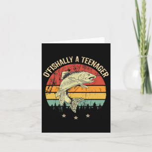 O'Fishally A Teenager 13th Birthday Fishing Fisher Kort