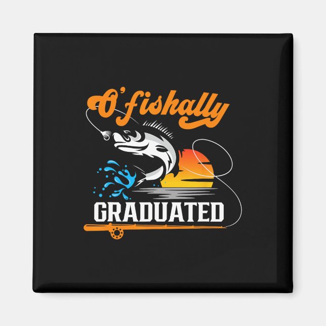 O'fishally Examinerad Fiskentusiast Examen Del Magnet (Framsidan)