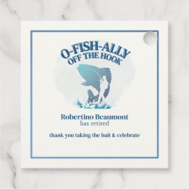 Ofishally Off The Hook Men's Retirement Party Gåvor Etiketter