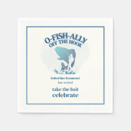 Ofishally Off The Hook Men's Retirement Party Pappersservett