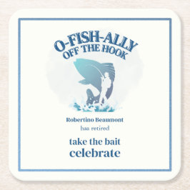 Ofishally Off The Hook Men's Retirement Party Underlägg Papper Kvadrat