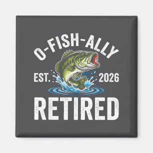 Ofishally Pensionerad 2026 Rolig Fiske Pensionerin Magnet