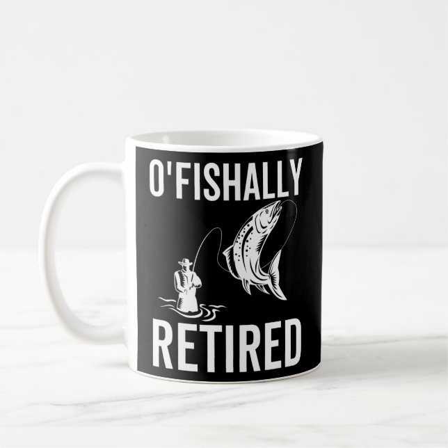 O'Fishally Reless Funny Fishing Reless Kaffemugg (Vänster)