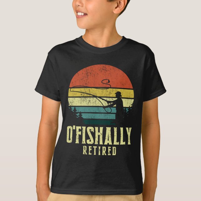 Ofishally Retired Funny Fishing Retirement  T Shirt (Framsida)