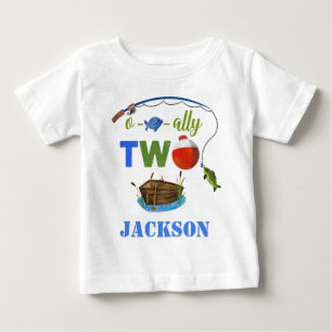 Ofishally TVÅ baby t-shirt Liten fiskare skjorta