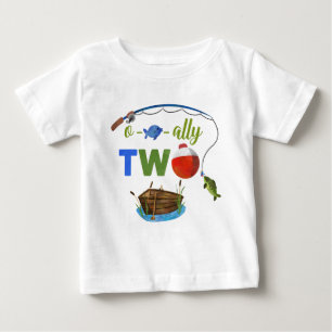 Ofishally TVÅ baby t-shirt Liten fiskare tröja