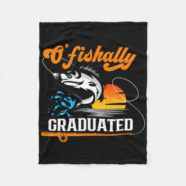 O'fishally Utexaminerad Fiskentusiast Examen Del Fleecefilt (Framsidan)