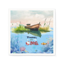 Ofiskallient 1 Fiske 1:a födelsedag Pappersservett