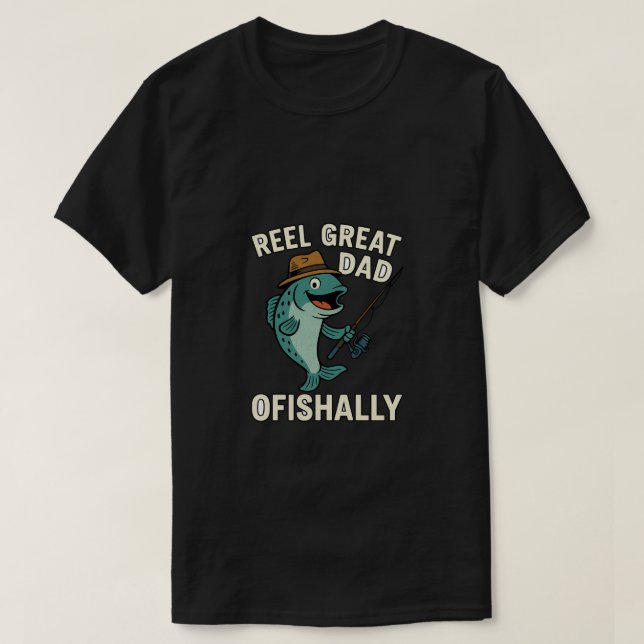 Ofiskally Best Far's Day Gift for Fisherman Pappa T Shirt (Design framsida)