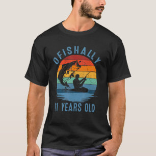 Ofiskalt 11 år gammal fiskare 11:e födelsedag Fis T Shirt