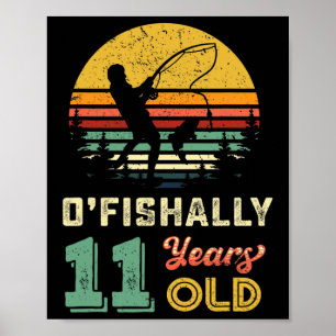 Ofiskalt 11 år gammalt fiske 11:e Födelsedagsfeste Poster