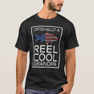 Ofiskalt A Reel Coola Grandpa Fars dag T Shirt