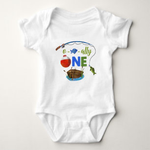 Ofiskalt ONE baby bodysuite O-fish-ally ONE boy T Shirt