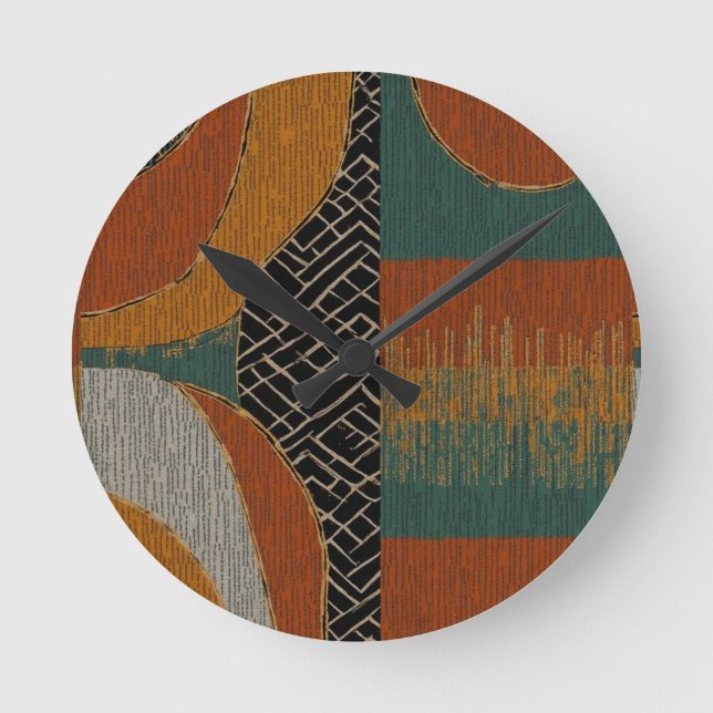 Ofistikerad ö i västra Afrika Rund Klocka (Framsida)