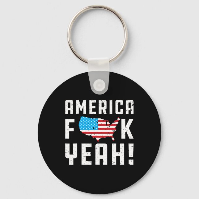 Ofjuly Amerika Ja Funny Gift Nyckelring (Framsida)