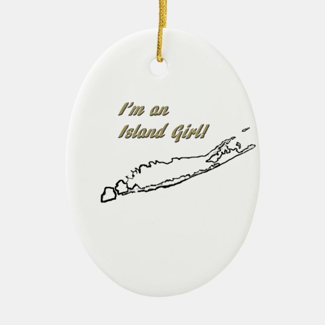 Öflicka (Long Islandet) Julgransprydnad Keramik (Framsidan)