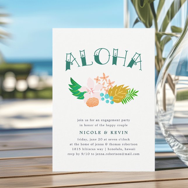 ÖFlowers | Inbjudan till Aloha Förlovningsfest (Skapare uppladdad)