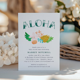 ÖFlowers Luau Baby Shower-inbjudan Inbjudningar
