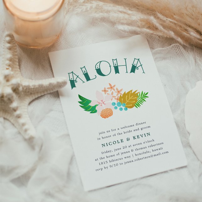 ÖFlowers | Välkomstinbjudan till Aloha-middag Inbjudningar (Skapare uppladdad)