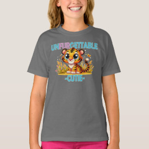 Oflyttbar Cutie roligt pun. Baby Tiger tecknad T Shirt
