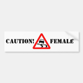 ofoget VARNAR! KVINNLIG klistermärke