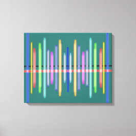 Ofokuserad färgad lodrät linjer canvastryck