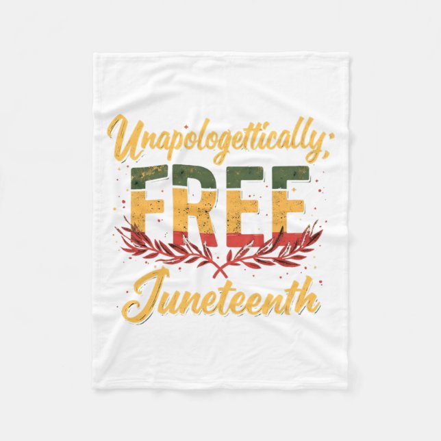 oförbehållslöst gratis juneteenth svarta historiem fleecefilt (Framsidan)