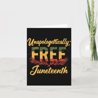 oförbehållslöst gratis juneteenth svarta historiem kort