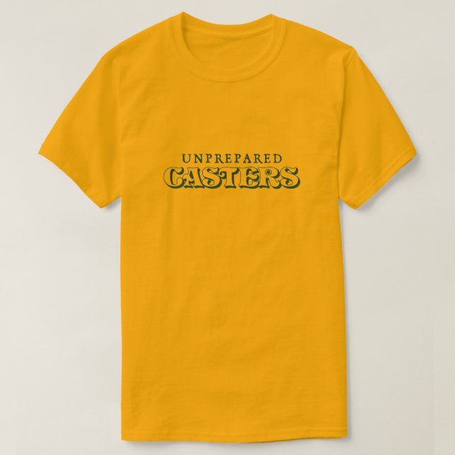 Oförberedd Casters-Logotyp Tee - en Färg-Mörk (Design framsida)
