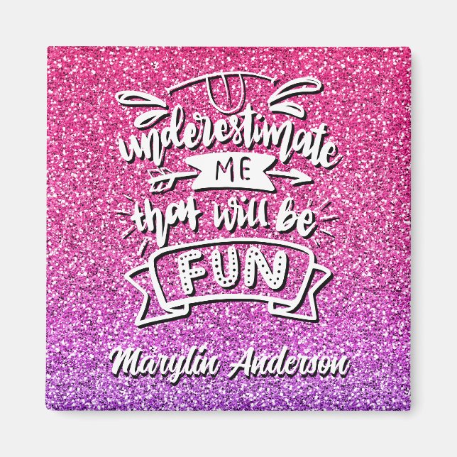 OFÖRDELAD MIG SOM KOMMER ATT VARA ROLIGTENS ANPASS MAGNET (Framsidan)