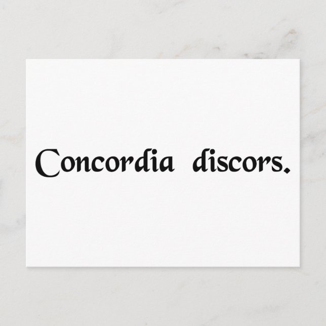 Oförenlig harmoni vykort (Framsida)