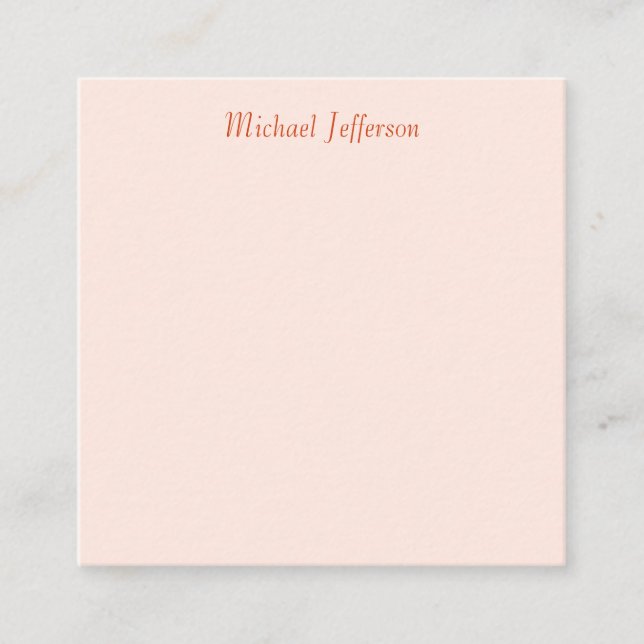 Oformaterad handskriftsskript Namn Elegant Tilläggskort (Framsida)