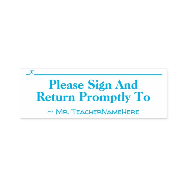 Oformaterad "Logga in och gå tillbaka till" Självfärgande Stämpel (Design)