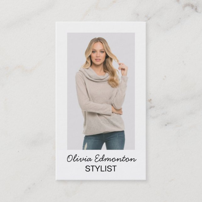 Oformaterad Makeup för formatmall för fotoAnpassni Visitkort (Framsida)