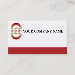 Oformaterat Affärskort, Logotyp Red Visitkort