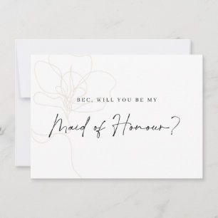 Oformaterat Frieri kort för Ro Bridesmaid