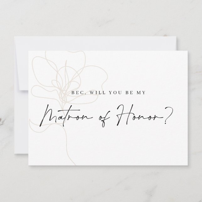 Oformaterat Frieri kort för Ro Bridesmaid (Framsida)