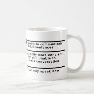 Oförmöget att meddela kaffekoppen kaffemugg