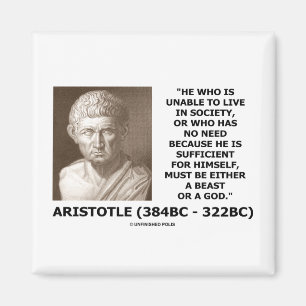 Oförmögna Aristotle att bo i samhällebeast eller Magnet
