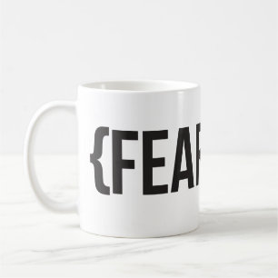 Oförskräckt - du väljer bakgrundsfärg kaffemugg